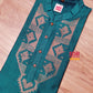 Original Dhakai Jamdani Punjabi – Handwoven Tosshor Silk, Sea Green