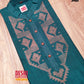 Original Dhakai Jamdani Punjabi – Handwoven Tosshor Silk, Sea Green