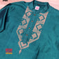 Original Dhakai Jamdani Punjabi – Handwoven Tosshor Silk, Sea Green