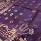Original Dhakai Jamdani Saree - Plum Purple