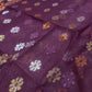 Original Dhakai Jamdani Saree - Plum Purple