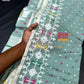 Elegant Blue Sage Dhakai Jamdani Saree - Handloom Classic
