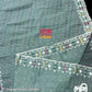 Elegant Blue Sage Dhakai Jamdani Saree - Handloom Classic