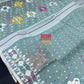 Elegant Blue Sage Dhakai Jamdani Saree - Handloom Classic