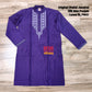 Original Dhakai Jamdani Punjabi – Handwoven Tosshor Silk, Purple