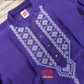 Original Dhakai Jamdani Punjabi – Handwoven Tosshor Silk, Purple