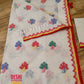 Elegant Pure Cotton Off White Dhakai Jamdani Saree - Hibiscus Theme