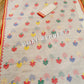 Elegant Pure Cotton Off White Dhakai Jamdani Saree - Hibiscus Theme