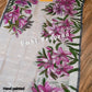 Handpainted Jamdani, Original Dhakai Saree | Pink Lily Theme