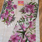 Handpainted Jamdani, Original Dhakai Saree | Pink Lily Theme