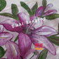 Handpainted Jamdani, Original Dhakai Saree | Pink Lily Theme