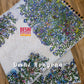 Handpainted Jamdani, Original Dhakai Saree | Blue Oporajita (Pea Flower) Theme