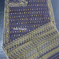 Elegant Dhakai Jamdani Saree, Classic Surma Black