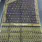 Elegant Dhakai Jamdani Saree, Classic Surma Black