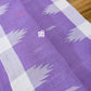 Sylheti Monipuri Handwoven Soft Cotton Saree – Lavender & White