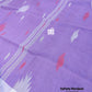 Sylheti Monipuri Handwoven Soft Cotton Saree – Lavender & White