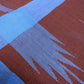 Maroon Monipuri Cotton Saree with Blue Woven Border