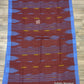 Maroon Monipuri Cotton Saree with Blue Woven Border