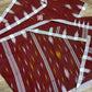 Sylheti Monipuri Handwoven Saree – Maroon & White Border