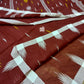 Sylheti Monipuri Handwoven Saree – Maroon & White Border