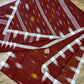 Sylheti Monipuri Handwoven Saree – Maroon & White Border