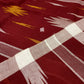 Sylheti Monipuri Handwoven Saree – Maroon & White Border