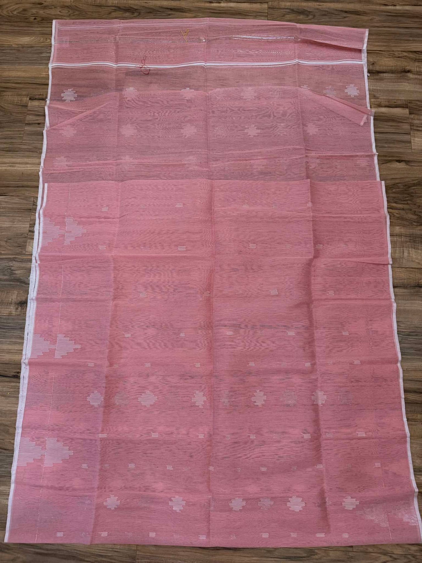 Exclusive Dhakai Jamdani Saree Beautiful peach