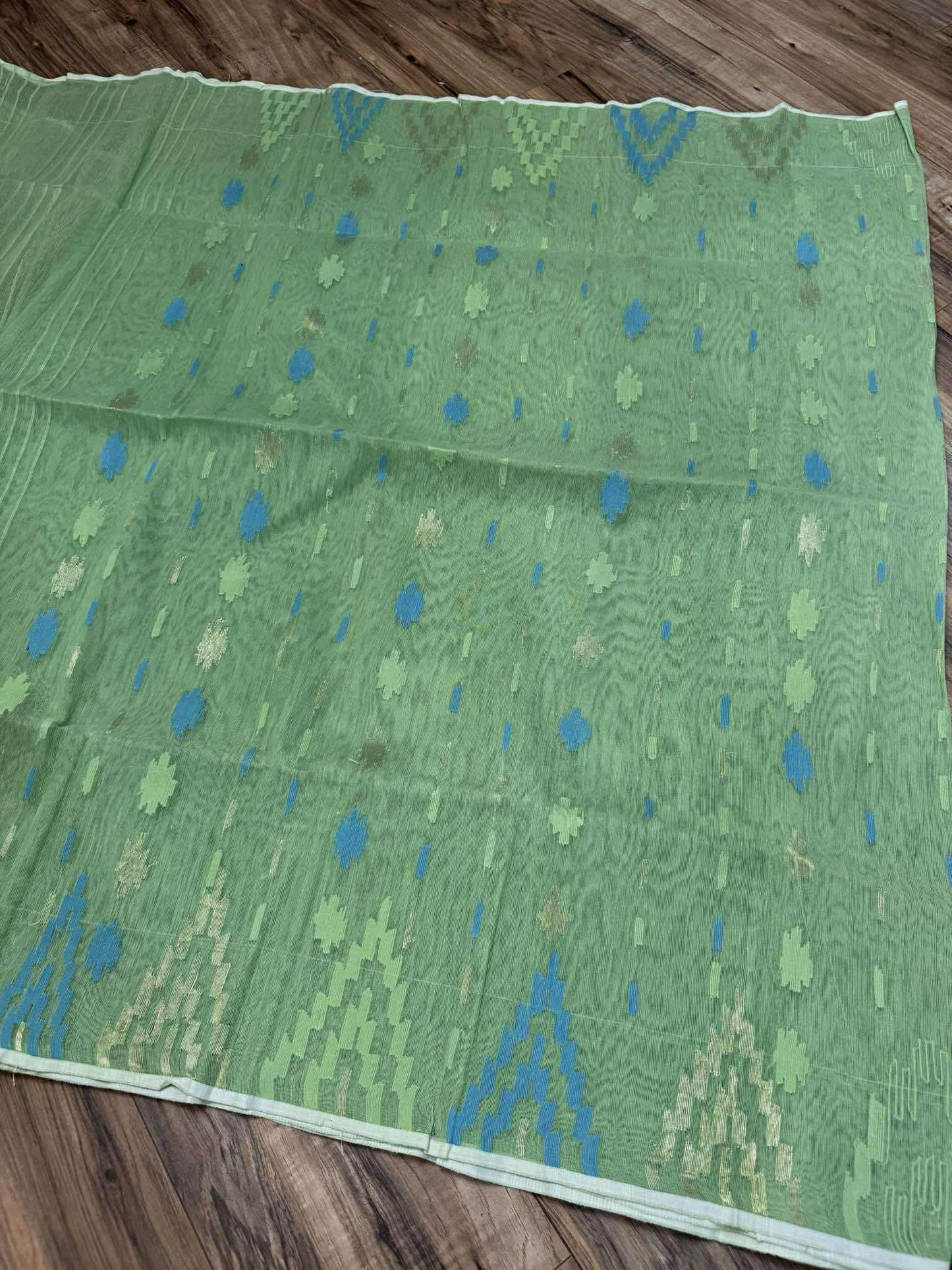 Bangladeshi Dhakai Jamdani Saree- Mint