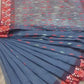 Gray-Red Cutwork Dhakai Jamdani – Halfsilk 64 count