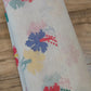 Elegant Pure Cotton Off White Dhakai Jamdani Saree - Hibiscus Theme