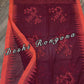 Monipuri Cotton saree, Maroon and Orange