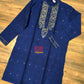 Original Dhakai Jamdani Punjabi – Handwoven Pure Cotton, Navy Blue
