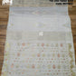 Off White Dhakai Jamdani Saree - Handwoven 64 Count