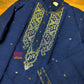 Original Dhakai Jamdani Punjabi – Handwoven Pure Cotton, Navy Blue
