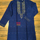 Original Dhakai Jamdani Punjabi – Handwoven Pure Cotton, Navy Blue