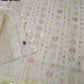 Off White Dhakai Jamdani Saree - Handwoven 64 Count