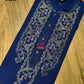 Original Dhakai Jamdani Punjabi – Handwoven Pure Cotton, Navy Blue