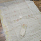 Off White Dhakai Jamdani Saree - Handwoven 64 Count