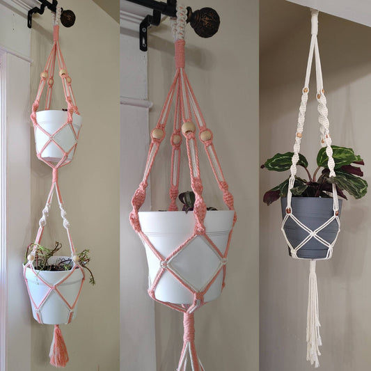 Plant Hangers Macrame, Cotton, Beautiful Hanging Planters for indoor, living room and porch