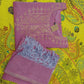 Handwoven Pink Dhakai Jamdani Cotton 3-Piece Set