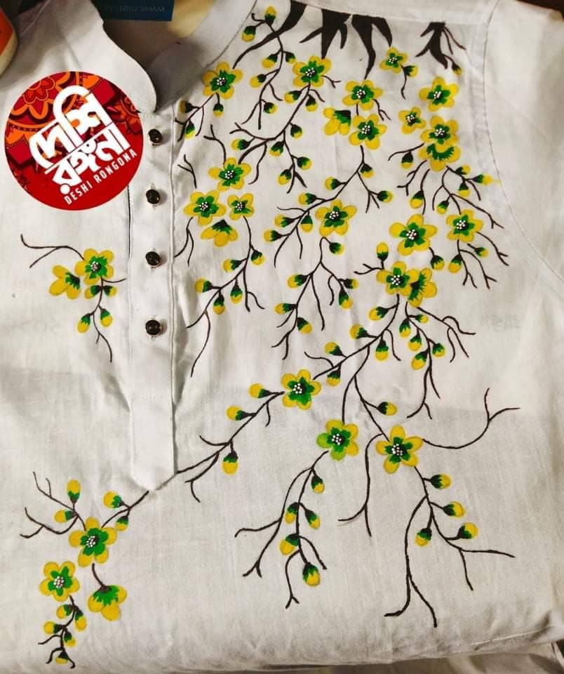 Babies Cotton Punjabi. Pure Aarong cotton/beautiful, detailed designs, Painted with love and care/Toddlers, Kids, Adult Size also available
