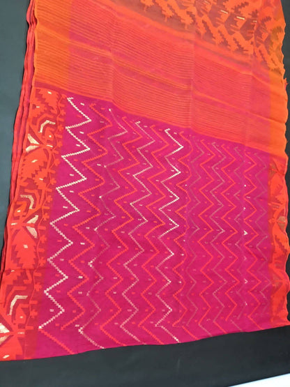 Exclusive Dhakai Jamdani Saree, Handloom Jamdani 60/80 count thread, Traditional,Elegant, Classy Party Saree