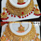 South Indian Women's Gold Plated Bridal Kundan Necklace Set, Designer Antique Fashion Jewelry, Traditional Wedding Jewellery Gift