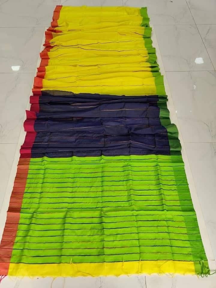 Tangail Cotton Khesh Saree, Made in Bangladesh, Ganga/Jamuna Border, Hand Woven, Pure Cotton,Comfortable summer saree,Other Colors available