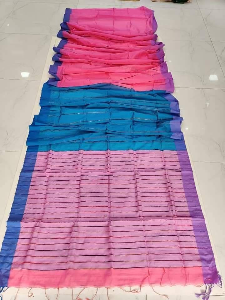 Tangail Cotton Khesh Saree, Made in Bangladesh, Ganga/Jamuna Border, Hand Woven, Pure Cotton,Comfortable summer saree,Other Colors available