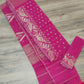 Dhakai Jamdani Saree, Magenta with Golden/Silver Jari Work, 60/80 Count
