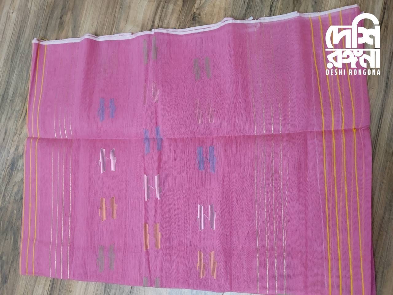 Original Dhakai Jamdani Saree Beautiful Pink, Multi Color Contrast Handloomed Jamdani 40 count threaded, Traditional,Elegant, Classy Saree