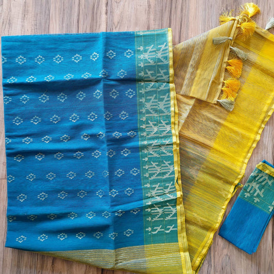 Dhakai Jamdani Saree, Beautiful green peacock color and thread work, Handloom 84 count thread, Traditional,Elegant,Classy Saree
