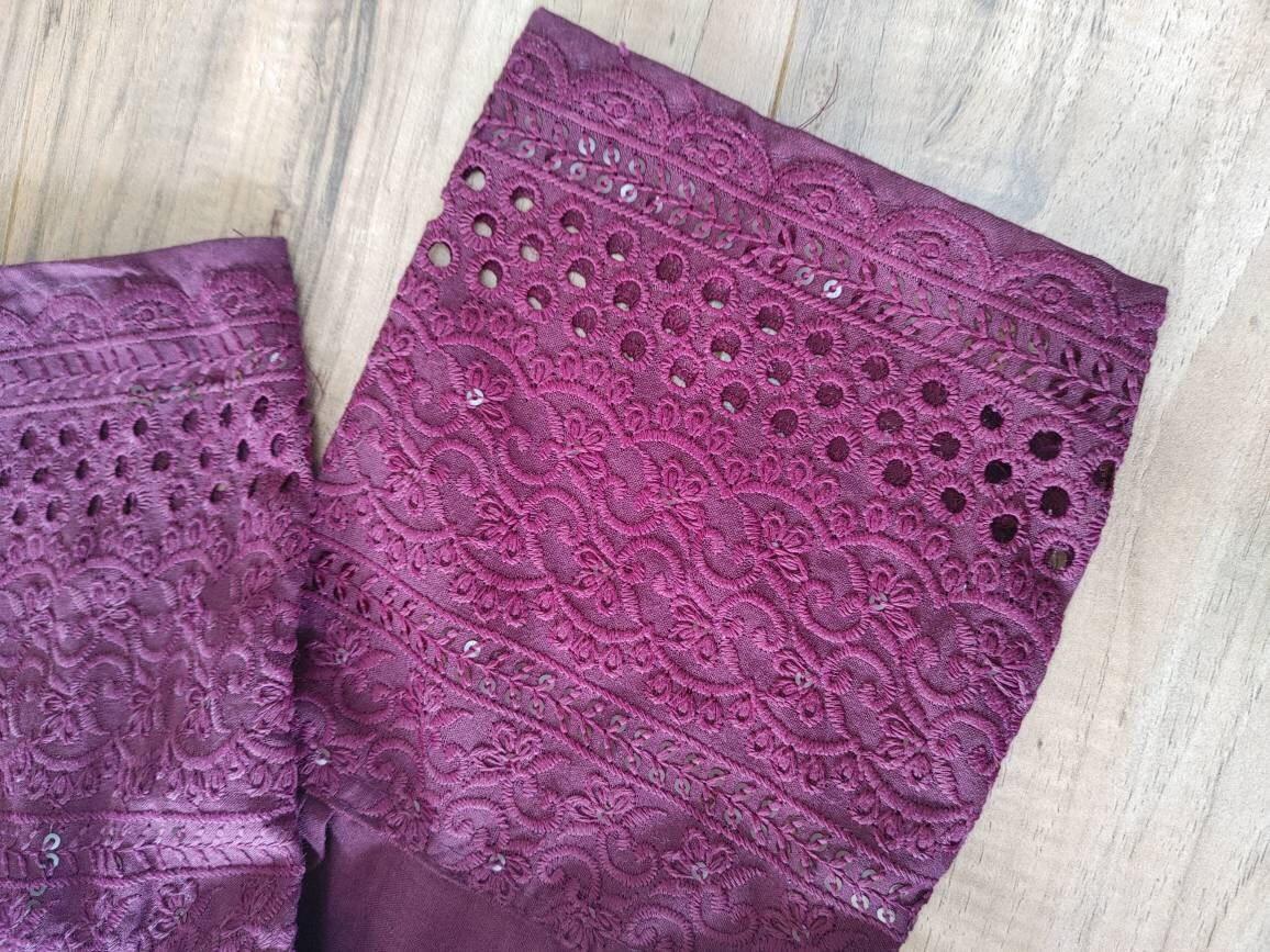 Readymade Lakhnaw Cotton Blouse, Plum Color Readymade Designer Blouse, Embroidered, Comfortable, goes with any contrast saree of your closet