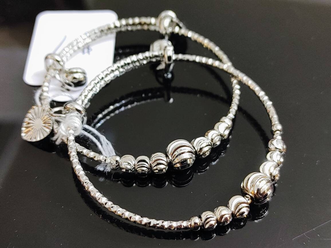Silver Plated Kids Bangles, 1 pair , Beautiful Gift For little girls, Indian Wedding,Bangles for special occasions, Bridesmaid Party Jewelry